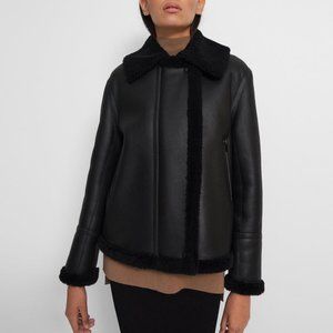 NWT Theory Moto Jacket in 100% Genuine Shearling
